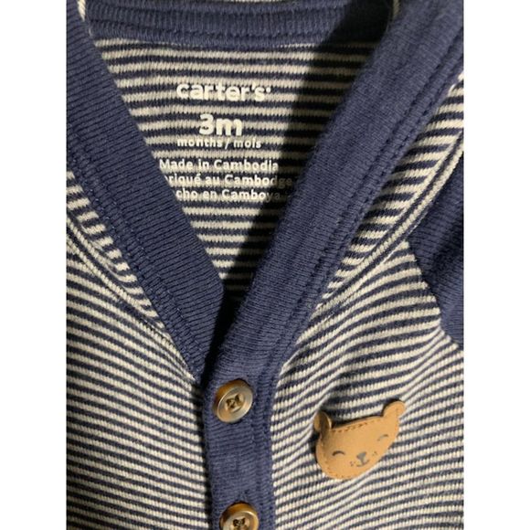 Carter Bundle 2 Long Sleeve onesie & Pants 3 Months - Picture 4 of 6